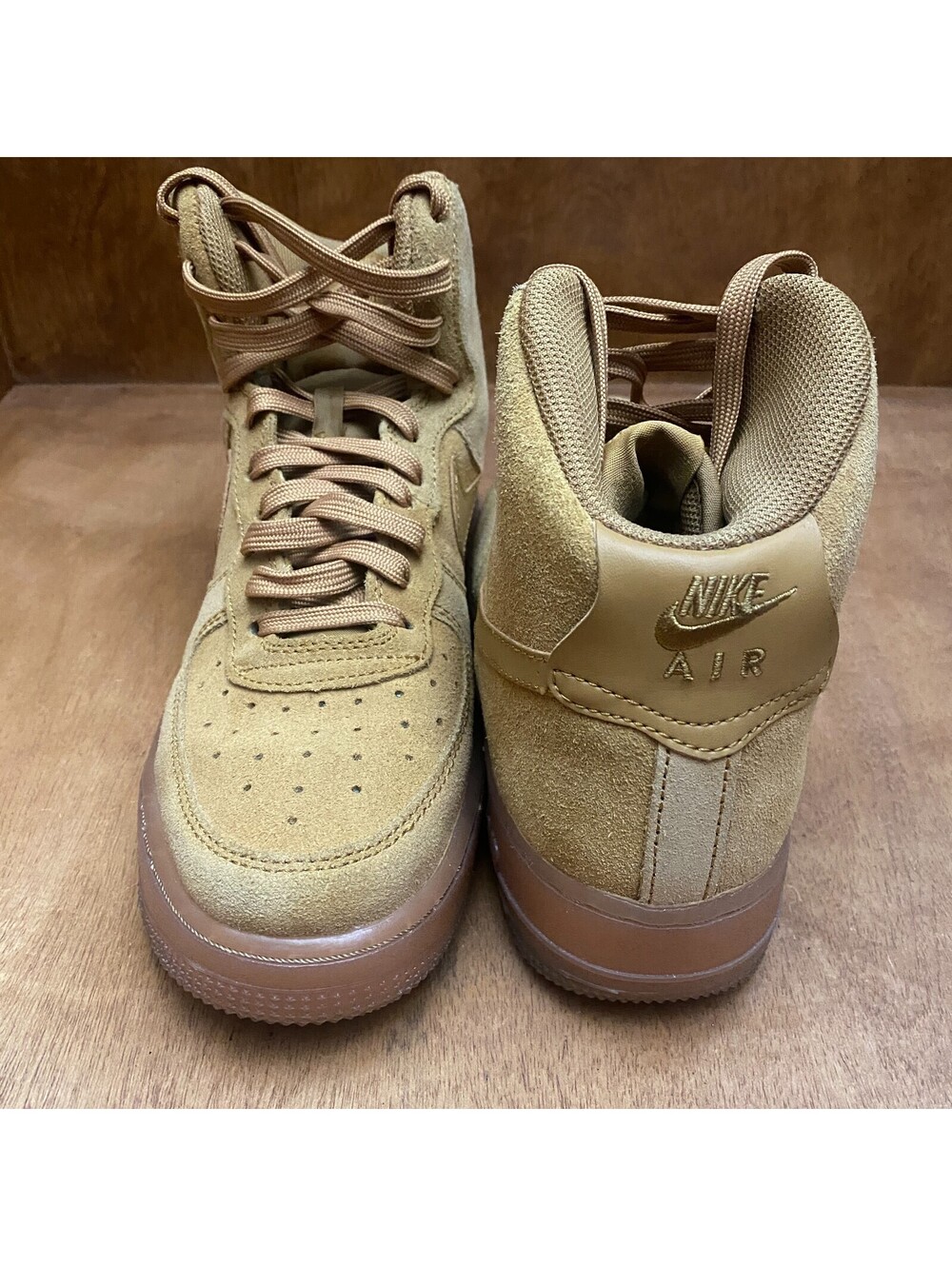 Nike Air Force 1 High LV8 Shoes Youth Sz 6.5 Y Wheat Tan Suede Gum CK0262-700 - Picture 4 of 15